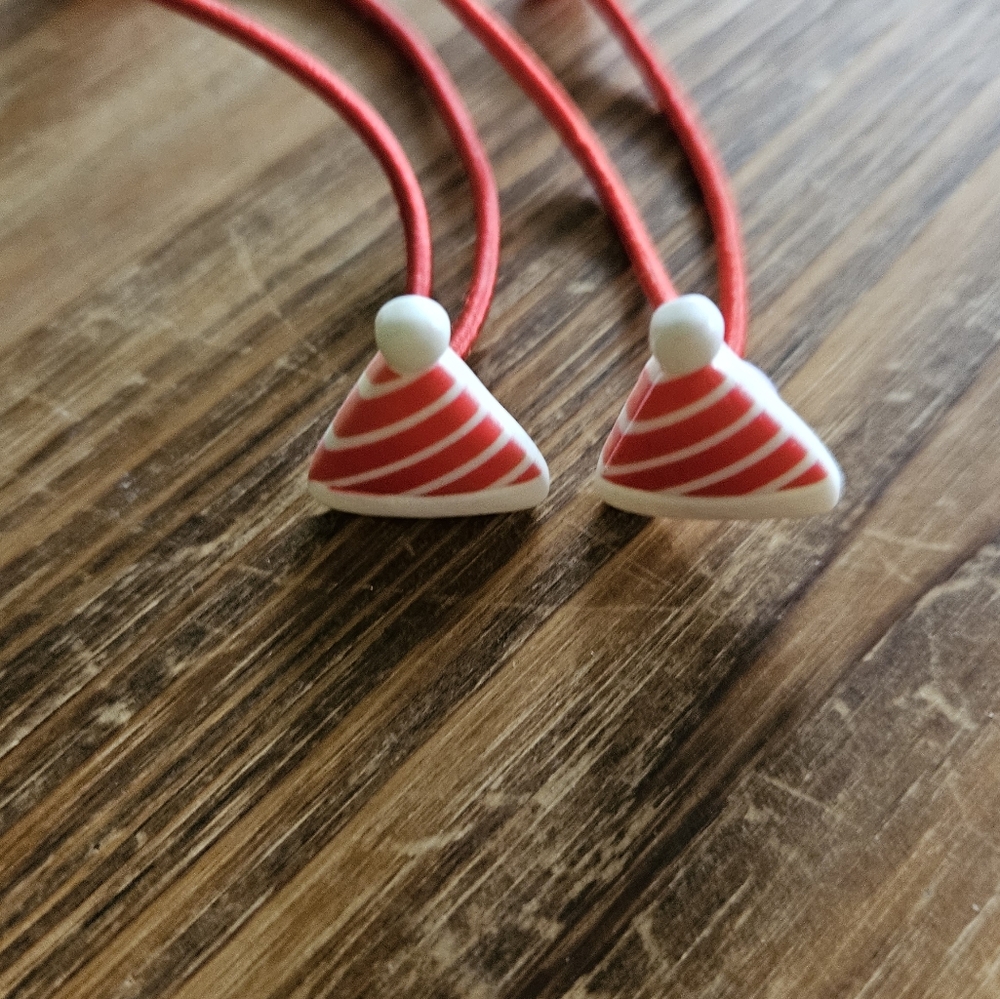 Red and White Striped Kids Hair Accessories